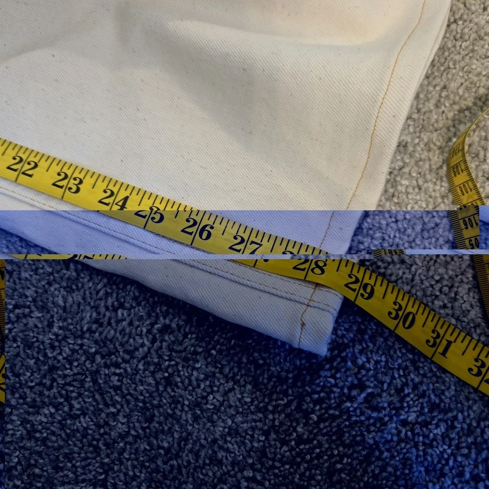 NWT Boden 10 Ultra High Rise Wide Leg Skater Cream Punk Oversized Neutral 29X32 - Picture 13 of 14